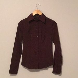 Express Stretch Deep Chocolate Button Down